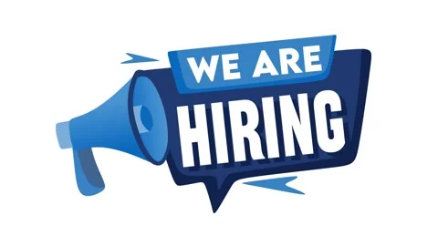 We are hiring, with a loudspeaker 스톡 동영상 318510725