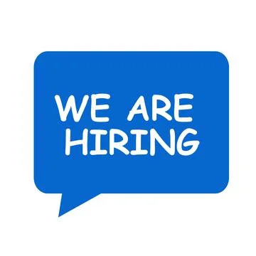 We are hiring on a message icon - illustration Stock Illustration