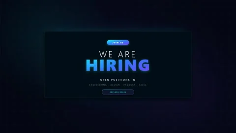 We are hiring modern tech recruitment ui animation for corporate careers an.. 스톡 동영상 344851872