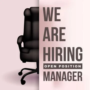 We are hiring open position manager vector illustration Illustrazione stock