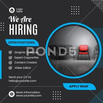 We are hiring open positions apply now job opportunity PSD Template