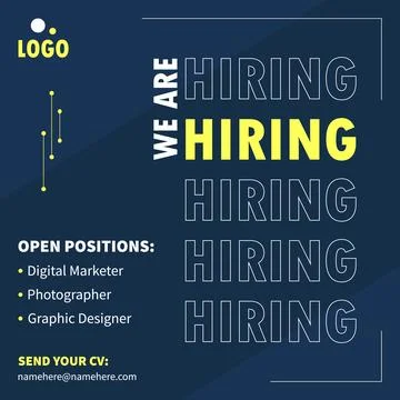 We are hiring post, join our team announcement. Business concept of search a Stock Illustration