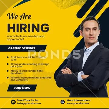 We are hiring professional business opportunity advertisement PSD Template