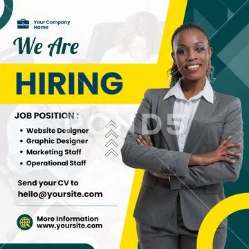 We are hiring professional staff for multiple positions PSD 템플릿