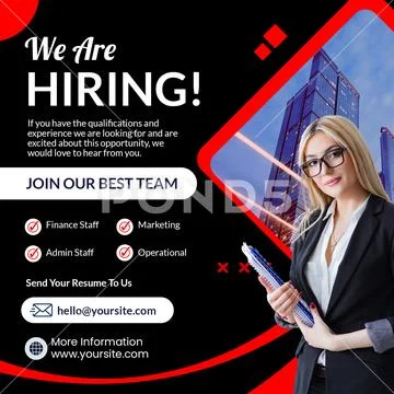 We are hiring professional talent for your best team PSD Template