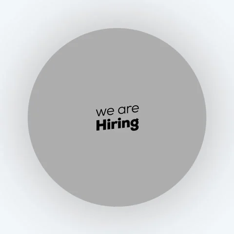 We are hiring, text animation with white background and grey circle Stock Footage 248041643