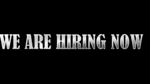 We are hiring text animation Video stock 340754525