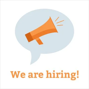 We Are Hiring Text Effect, Mic on Hand, We are Hiring Vector Design, Hiring I Stock Illustration