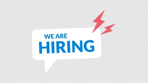 We are hiring text on a white swaying chat bubble 스톡 동영상 333671610