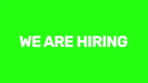 We Are Hiring Typewriter Animation On Green Screen Video stock 303387588