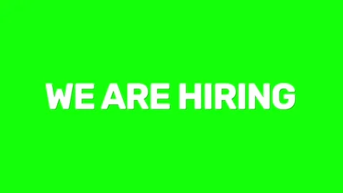 We are hiring typewriter on green screen Stock Footage 297251013