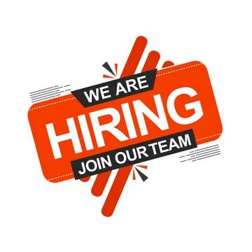 We Are Hiring Vector illustration. Hiring Template. Join Our Team Vector Stock Illustration