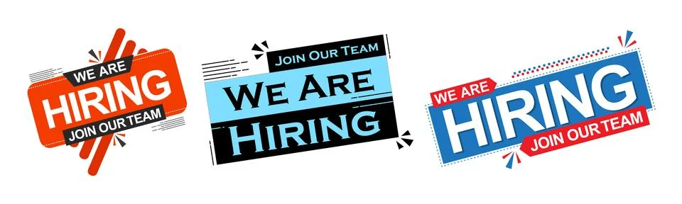 We Are Hiring Vector illustration. Hiring Template. Join Our Team Vector Stock Illustration