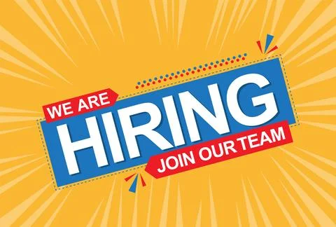 We Are Hiring Vector illustration. Hiring Template Stock Illustration