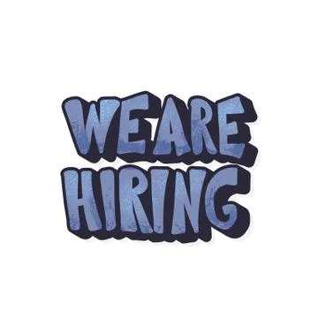 We are hiring vector quote isolated. Advertisement of vacancy. Template for a Illustrazione stock