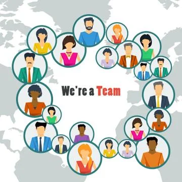 We are the one team Stock Illustration
