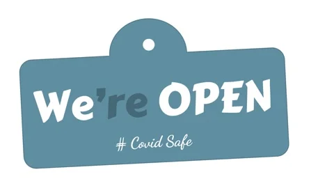 We-are-open-blue Stock Footage 151434861