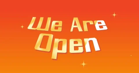 We Are Open Cartoon Animation 4K Stock Footage 169220408