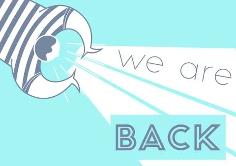 We are open. Illustrazione stock