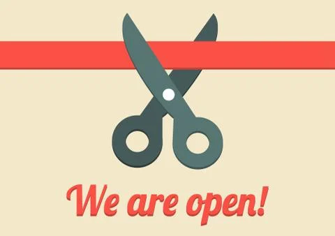 We are open illustration Stock Illustration