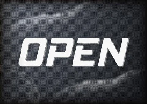 We are Open Sign Stock Illustration