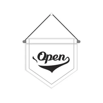 We are open sign vector design for store Stock Illustration