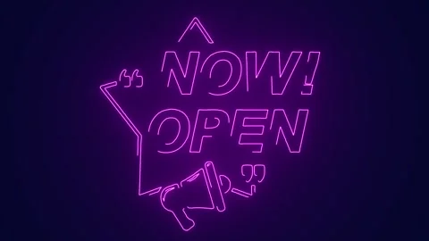 We are open store board sign animation Stock Footage 241162088
