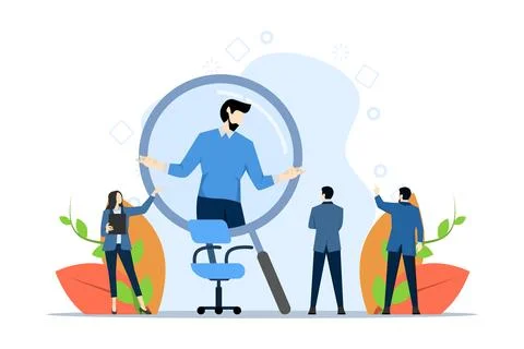 We are recruiting concept. Interview. Hiring employees. Stock Illustration