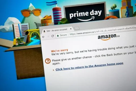We are sorry message on Amazon Prime Day Фото
