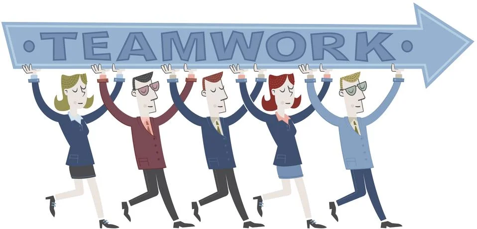 We are a teamwork Ilustración de archivo