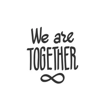 We are together, infinity symbol Stock Illustration
