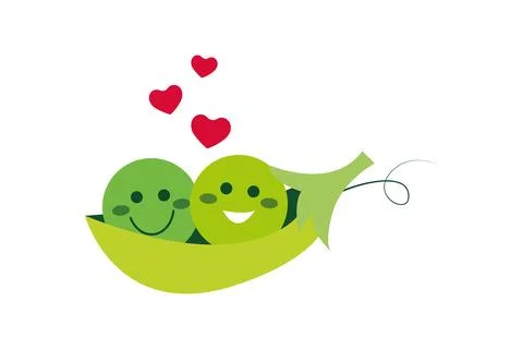 We are two peas in a pod Stock Illustration