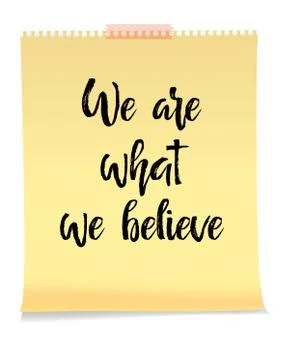 We Are What We Believe card Stock Illustration