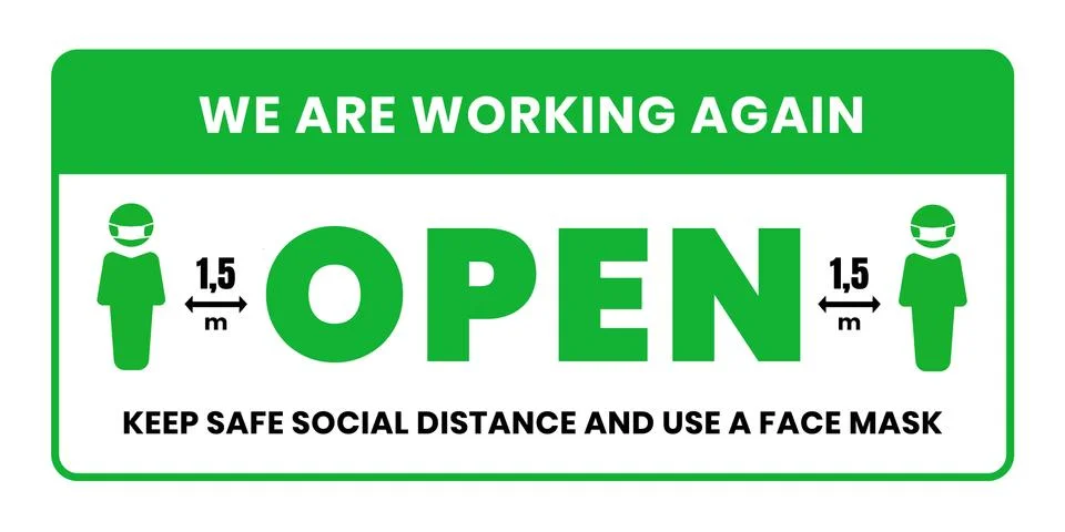 We are working again. Stock Illustration