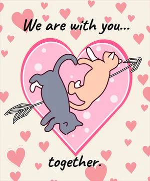 We are with you together. Stock Illustration