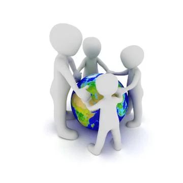 We around the world Stock Illustration