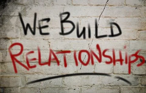 We build relationships concept Illustrazione stock