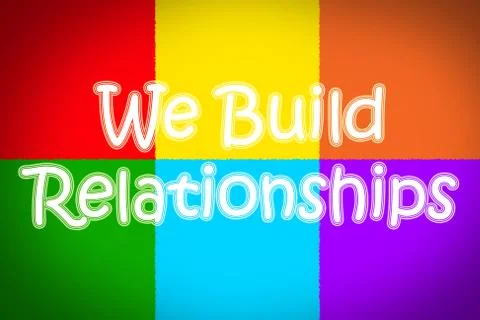 We build relationships concept Stock Illustration