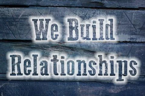 We build relationships concept Stock Illustration