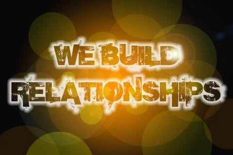 We build relationships concept Stock Illustration