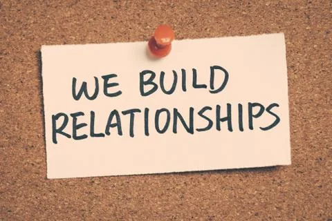 We build relationships 스톡 사진