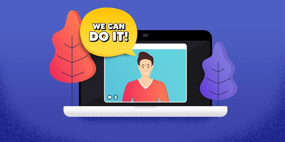 We can do it motivation quote. Motivational slogan. Vector Ilustración de archivo