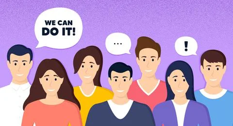 We can do it motivation quote. Motivational slogan. Vector Ilustración de archivo