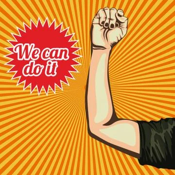 We can do it over grunge background vector illustration Ilustración de archivo