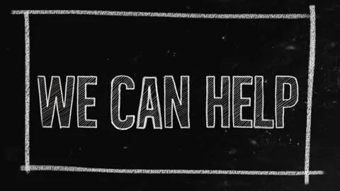 We can help concept written on blackboard Stock Footage 146719150