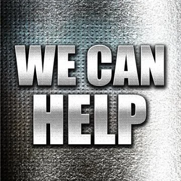 We can help Illustrazione stock
