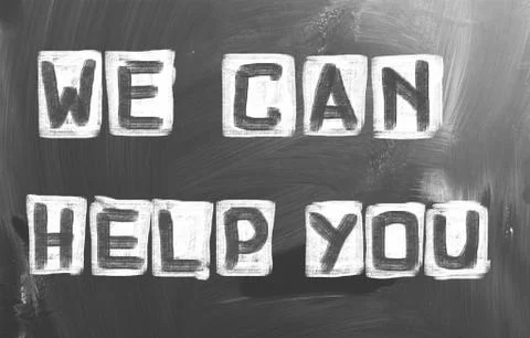 We can help you concept Illustrazione stock