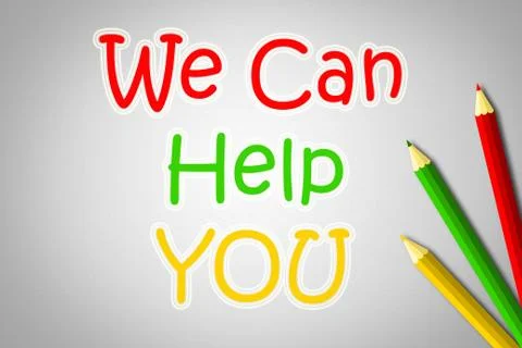 We can help you concept Stock Illustration