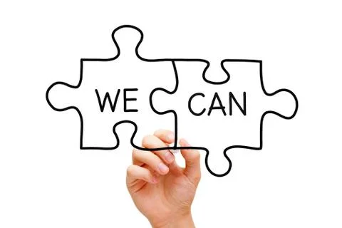 We Can Puzzle Concept Stock Photos