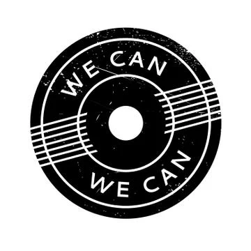 We Can rubber stamp Stock Illustration
